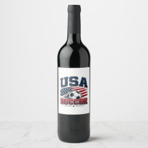 Fußball 2026 USA Weinetikett