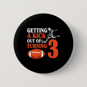 Fußball 3 Geburtstagsparty Kick Team Sport Button