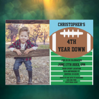 Fußball 4. Jahr ab Geburtstag Einladung