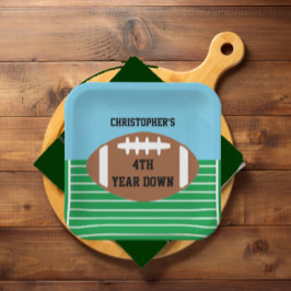 Fußball 4. Jahr ab Geburtstag Pappteller