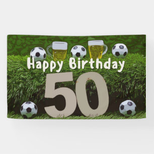 Fußball 50. Geburtstag mit Ball Banner