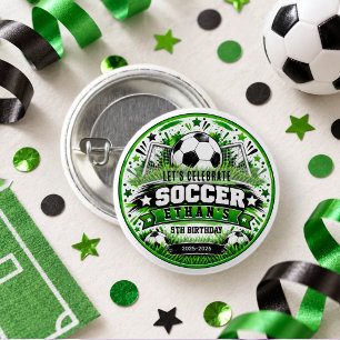 Fußball 5. Geburtstag   Lustiges Sportthema Kinder Button
