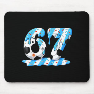 Fußball 67 Argentinien-Flagge Sechs Sieben Lustig Mousepad