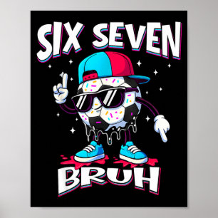 Fußball 67 Meme Six Seven Fußball 67 Jungen Mädche Poster