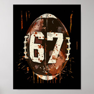 Fußball 67 Sechs Sieben Alpha Slang 6 7 Meme Kinde Poster
