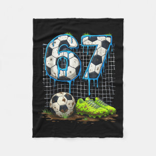Fußball 67 sechs sieben lustiger Gen-Alpha-Meme-Dr Fleecedecke