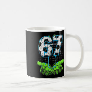 Fußball 67 Sechs Sieben Lustiges Gen-Alpha-Meme-Dr Kaffeetasse
