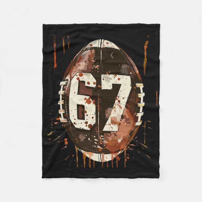 Fußball 67 Six Seven Alpha Slang 6 7 Meme Kinder T Fleecedecke (Vorderseite)