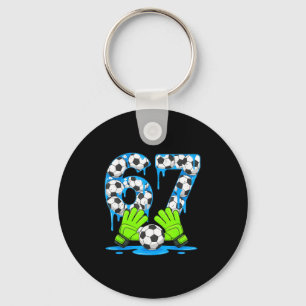 Fußball 67 Six Seven Gen Alpha Meme Drip 67 Eiscre Schlüsselanhänger