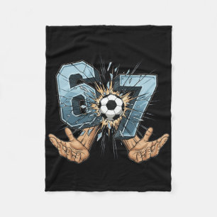 Fußball 67 Six Seven Lustiges Gen Alpha Meme _1 Fleecedecke