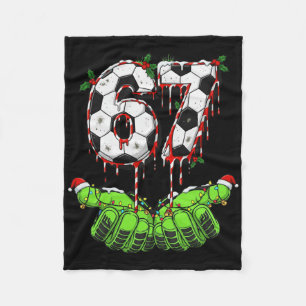 Fußball 67 Six Seven Lustiges Gen Alpha Meme Drip Fleecedecke