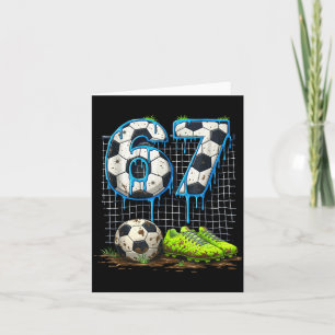 Fußball 67 Six Seven Lustiges Gen Alpha Meme Drip Karte