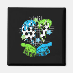 Fußball 67 Six Seven Lustiges Gen-Alpha-Meme-Drip  Magnet