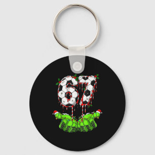 Fußball 67 Six Seven Lustiges Gen Alpha Meme Drip  Schlüsselanhänger