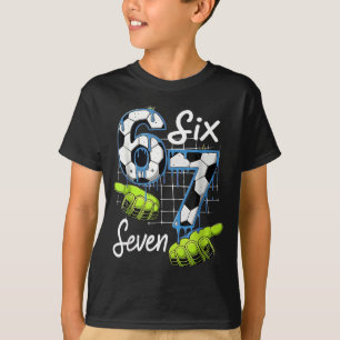 Fußball 67 Six Seven Lustiges Gen Alpha Meme Drip  T-Shirt