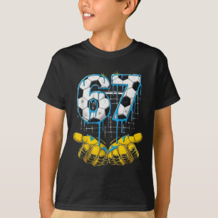 Fußball 67 Six Seven Lustiges Gen-Alpha-Meme-Drip- T-Shirt