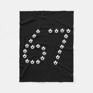 Fußball 67 Zahlengrafik _ Sporttrikot Sechs Sieben Fleecedecke