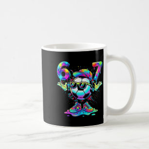 Fußball 6 7 Meme Sonnenbrillen Coole Vibes Bunt Lu Kaffeetasse