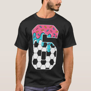 Fußball 6 Jahre alte Eiscreme-Tropfen Jugend 6. Ge T-Shirt