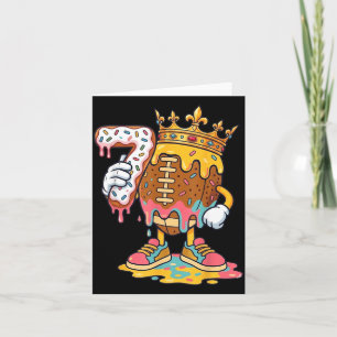 Fußball 7. Geburtstag Eiscreme Drip Sieben Jahre Karte