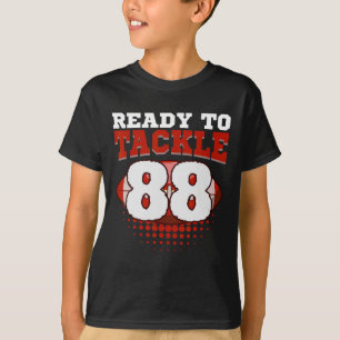 Fußball 88. Geburtstag Spieler Tackle Team Sport T T-Shirt
