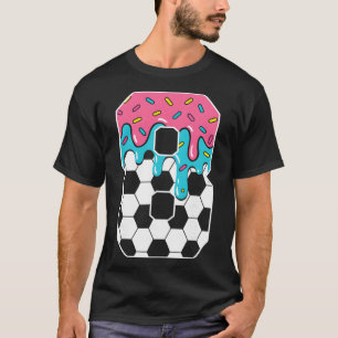 Fußball 8 Jahre alte Eiscreme-Tropfen-Jugend-8. Ge T-Shirt
