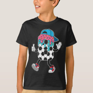 Fußball 8 Jahre alte Eiscreme-Tropfen-Jugend-8. Ge T-Shirt