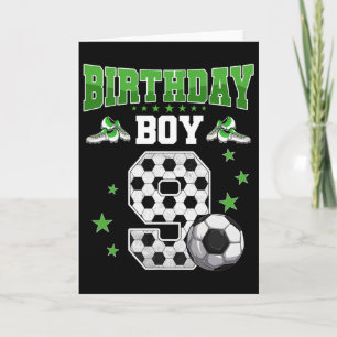 Fußball 9. Geburtstag Junge 9 Jahre alt Sport 9 Ja Karte