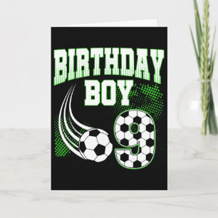 Fußball 9. Geburtstag Junge 9 Jahre Sport Fan 9 Ja Karte
