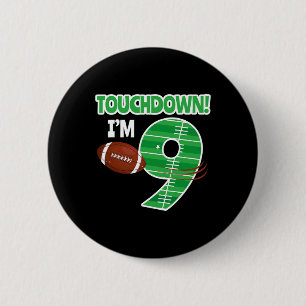 Fußball 9. Geburtstagsparty Spielball Lover Team Button