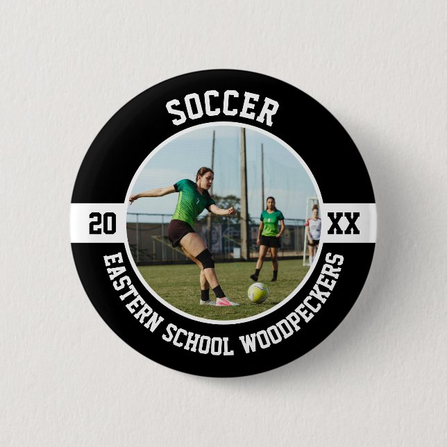 Fußball-Abiturienten-Event an der High School Button (Vorderseite)
