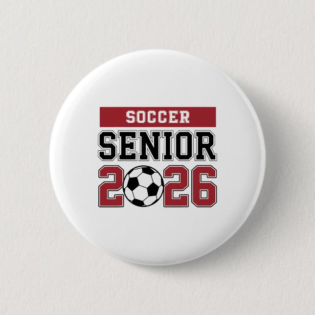 Fußball-Absolvent 2026 Fußball-Kl von 2026 Abschlu Button (Vorderseite)
