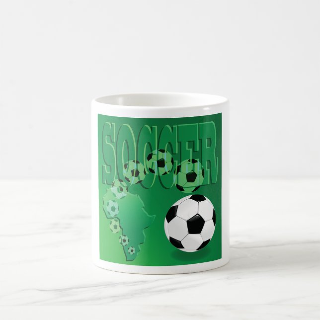 Fußball Afrika Bold Green Fußball Kaffeetasse (Von Creator hochgeladen)