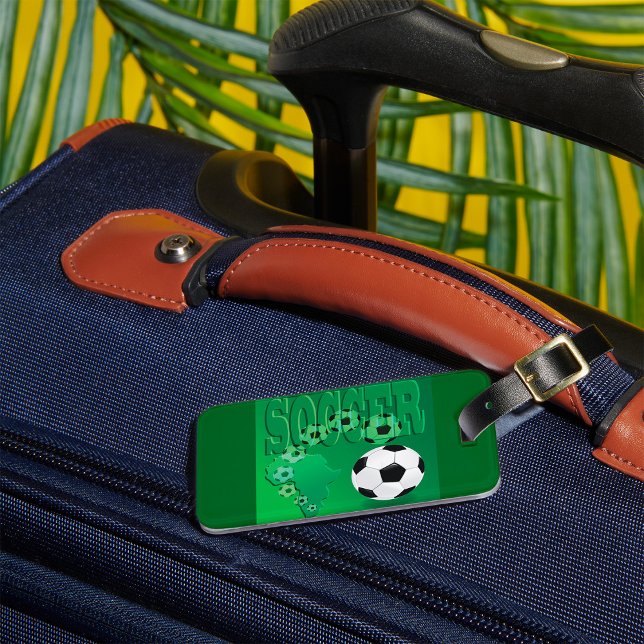 Fußball Afrika Bold Grün Fußball Gepäckanhänger (Von Creator hochgeladen)