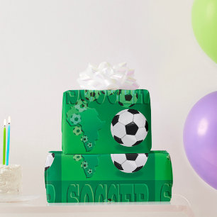 Fußball Afrika Bold Grün Fußball Geschenkpapier