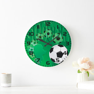 Fußball Afrika Bold Grün Fußball Große Wanduhr