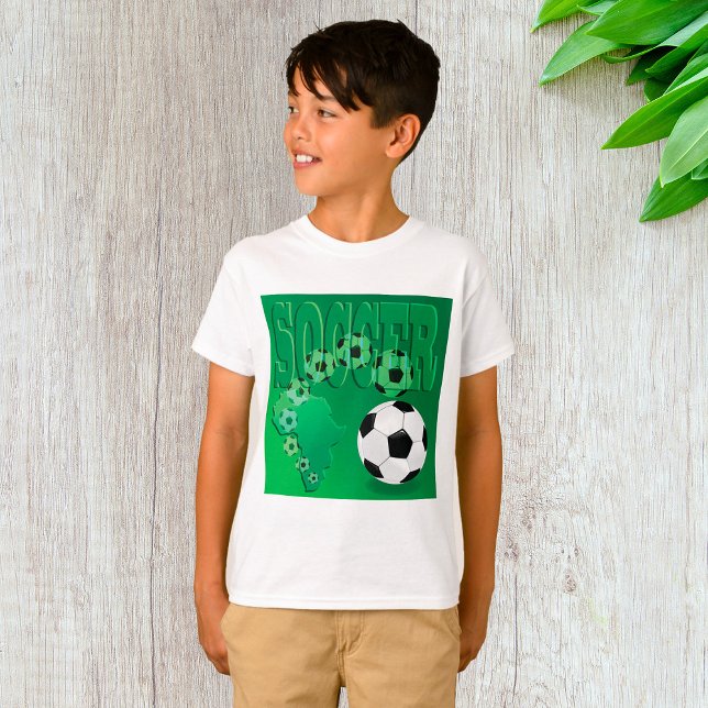 Fußball Afrika Bold Grüne Fußballbekleidung T-Shirt (Von Creator hochgeladen)