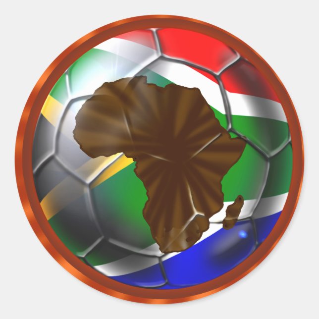 Fußball Afrika Südafrika 6 Aufkleber (Vorderseite)