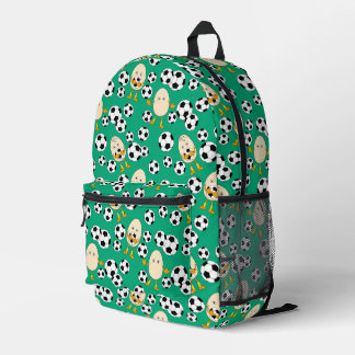 Fußball-Äghead-Muster Bedruckter Rucksack