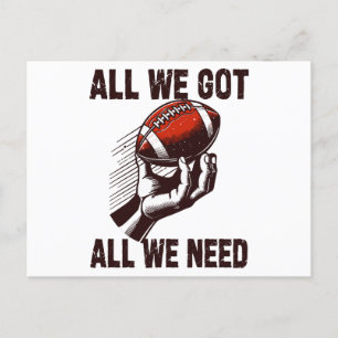Fußball Alles, was wir got haben, was wir brauchen Feiertagspostkarte