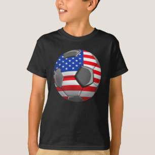 Fußball-Amerikanische Flagge 4. Juli Unabhängigk T-Shirt