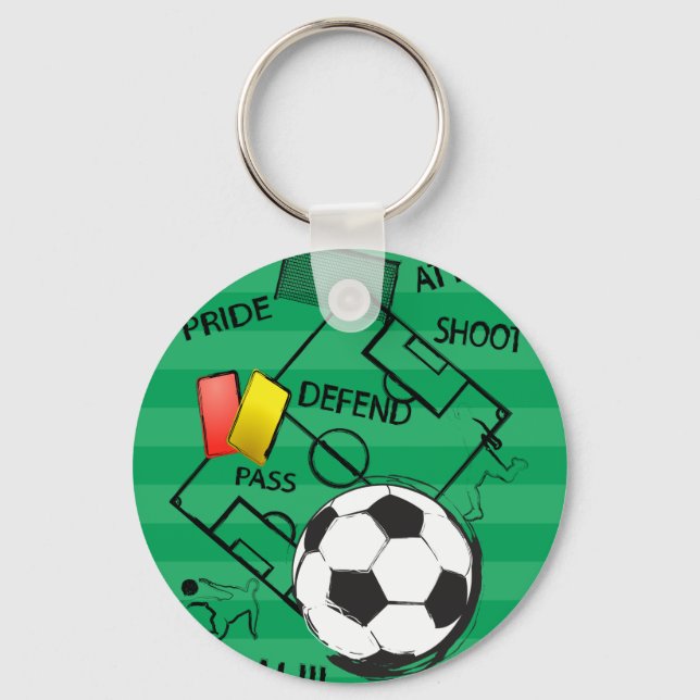 Fußball-Angriffsziel Schlüsselanhänger (Vorderseite)