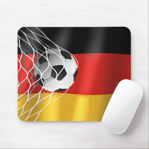 Fußball auf deutscher Flagge Mousepad