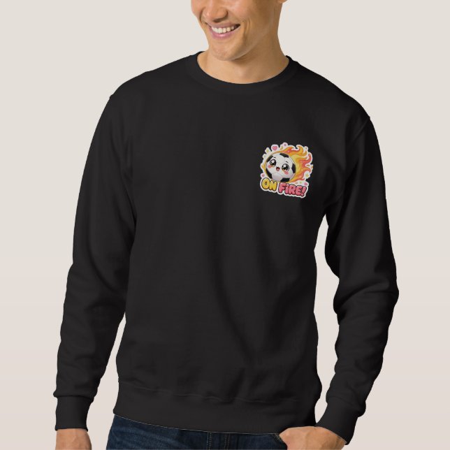 Fußball auf Feuer  Sweatshirt (Vorderseite)