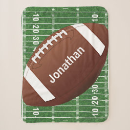 Fußball auf Football Field Design Sherpa Blanket Sherpadecke