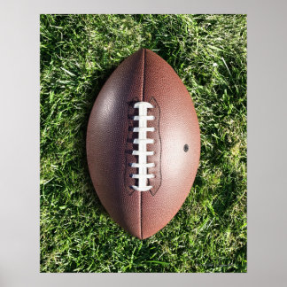 Fußball auf Gras Poster