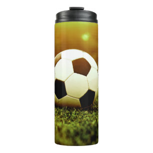 Fußball auf Gras Thermosbecher
