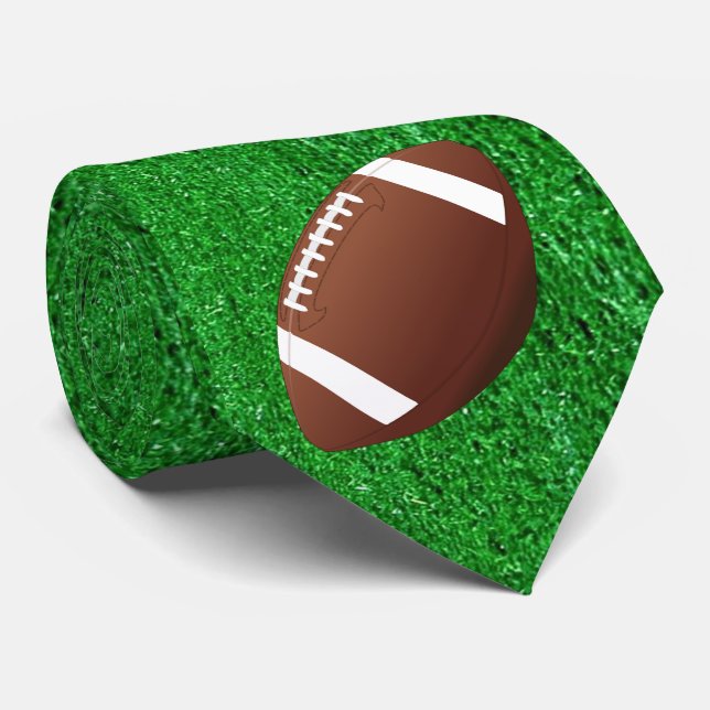 Fußball auf Grass Print Necktie Krawatte (Gerollt)