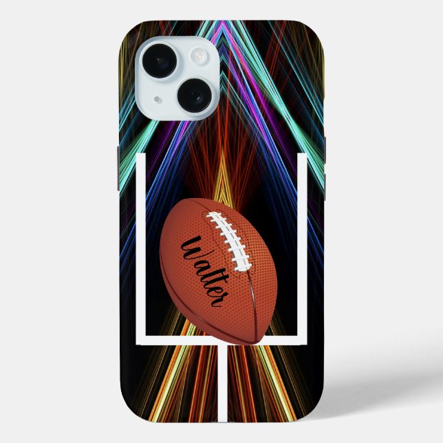 Fußball auf personalisiertem stilvollen Goldhinter Case-Mate iPhone Hülle (Rückseite)