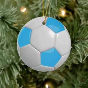 Fußball   Baby Blue Keramikornament